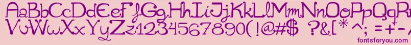 Cuqueta Font – Purple Fonts on Pink Background
