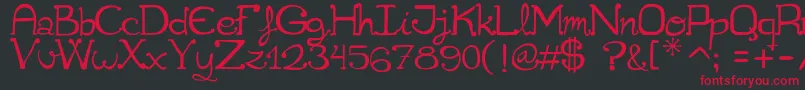 Cuqueta Font – Red Fonts on Black Background