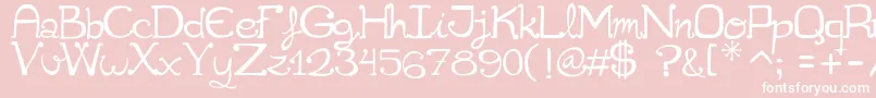 Cuqueta Font – White Fonts on Pink Background