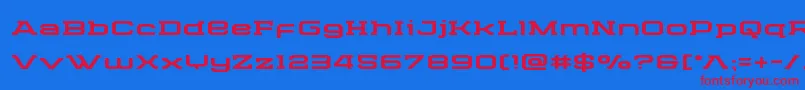 Cydoniacenturyexpand-Schriftart – Rote Schriften auf blauem Hintergrund
