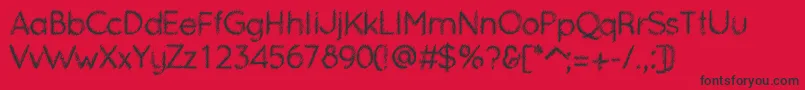OzarksBold-Schriftart – Schwarze Schriften auf rotem Hintergrund