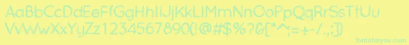 OzarksBold Font – Green Fonts on Yellow Background