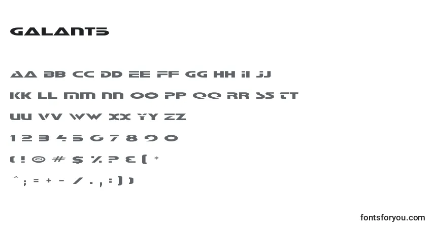 Schriftart Galant5 – Alphabet, Zahlen, spezielle Symbole