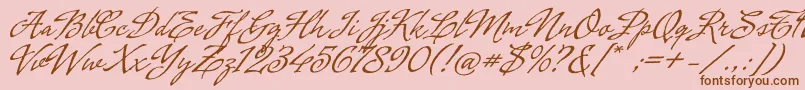 Cenizas-Schriftart – Braune Schriften auf rosa Hintergrund