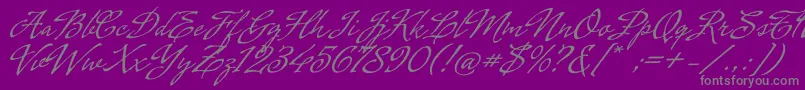 Cenizas-Schriftart – Graue Schriften auf violettem Hintergrund