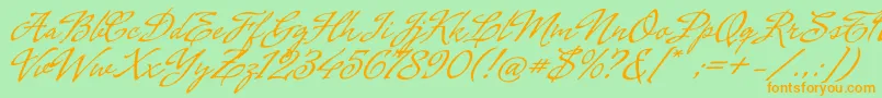 Cenizas Font – Orange Fonts on Green Background