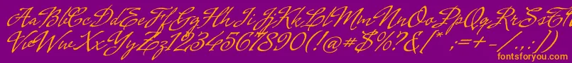 Cenizas Font – Orange Fonts on Purple Background