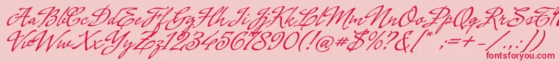 Cenizas-Schriftart – Rote Schriften auf rosa Hintergrund