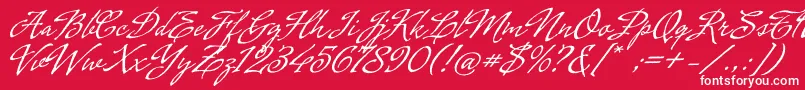 Cenizas Font – White Fonts on Red Background