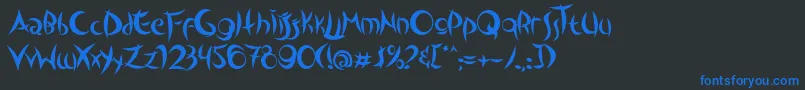 OutsidersTypeface Font – Blue Fonts on Black Background