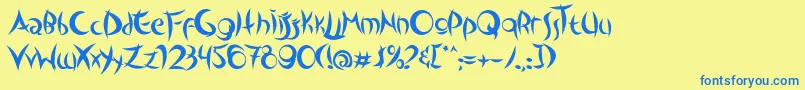 More about OutsidersTypeface Font OutsidersTypeface Font – Blue Fonts on Yellow Background
