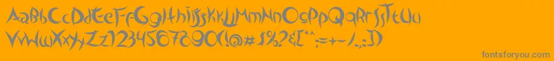OutsidersTypeface Font – Gray Fonts on Orange Background