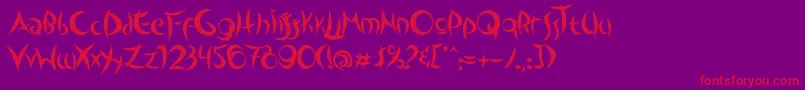 More about OutsidersTypeface Font OutsidersTypeface Font – Red Fonts on Purple Background