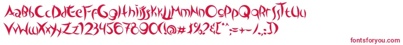 OutsidersTypeface Font – Red Fonts on White Background