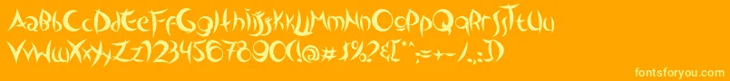 fuente OutsidersTypeface – Fuentes Amarillas Sobre Fondo Naranja