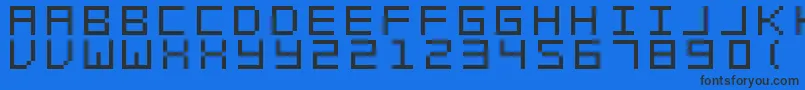 Шрифт SwftV02 – чёрные шрифты на синем фоне