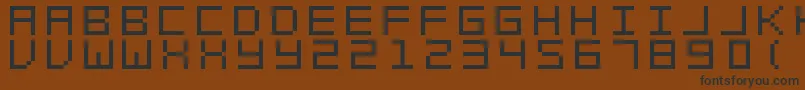 SwftV02-fontti – mustat fontit ruskealla taustalla