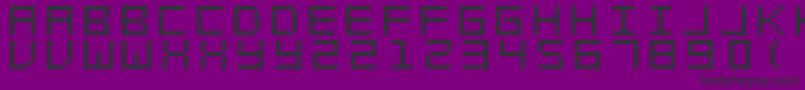 SwftV02-fontti – mustat fontit violetilla taustalla