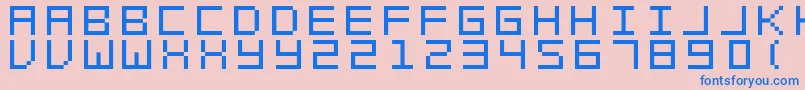 SwftV02 Font – Blue Fonts on Pink Background
