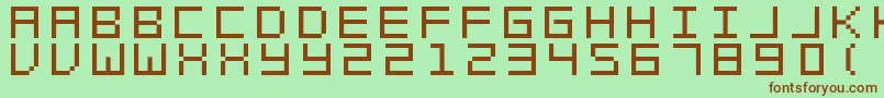 SwftV02 Font – Brown Fonts on Green Background