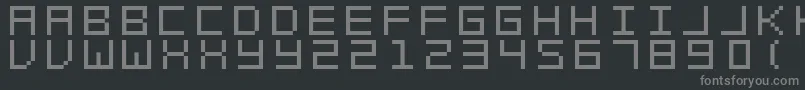 フォントSwftV02 – 黒い背景に灰色の文字