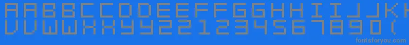 フォントSwftV02 – 青い背景に灰色の文字
