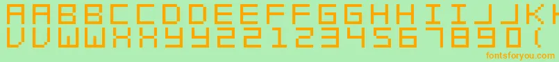 SwftV02 Font – Orange Fonts on Green Background