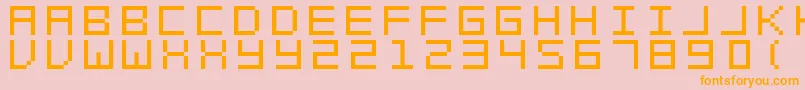 SwftV02 Font – Orange Fonts on Pink Background