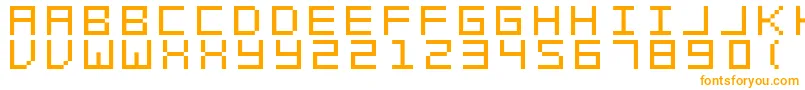 SwftV02-Schriftart – Orangefarbene Schriften auf weißem Hintergrund