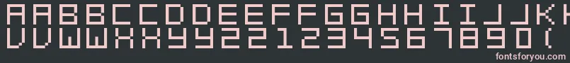 フォントSwftV02 – 黒い背景にピンクのフォント