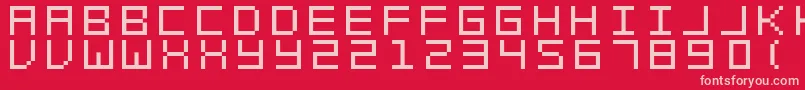 SwftV02 Font – Pink Fonts on Red Background