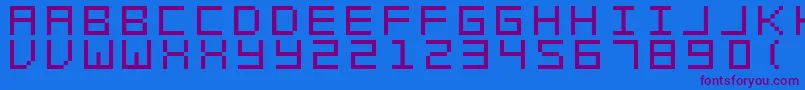 SwftV02 Font – Purple Fonts on Blue Background