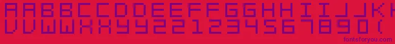 SwftV02-Schriftart – Violette Schriften auf rotem Hintergrund