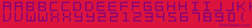 SwftV02 Font – Purple Fonts on Red Background