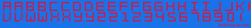 フォントSwftV02 – 赤い文字の青い背景