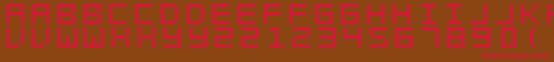フォントSwftV02 – 赤い文字が茶色の背景にあります。