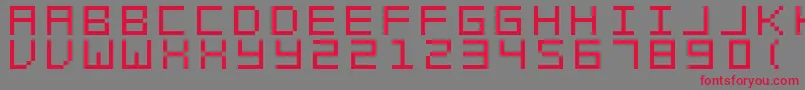 フォントSwftV02 – 赤い文字の灰色の背景