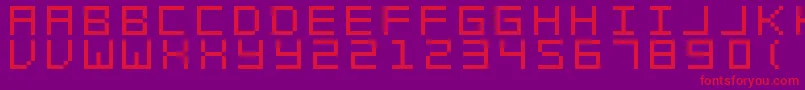 SwftV02 Font – Red Fonts on Purple Background
