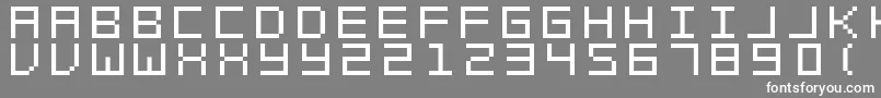 SwftV02-fontti – valkoiset fontit harmaalla taustalla
