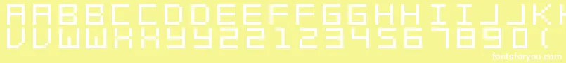 Шрифт SwftV02 – белые шрифты на жёлтом фоне