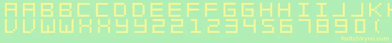SwftV02-Schriftart – Gelbe Schriften auf grünem Hintergrund