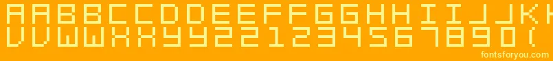 SwftV02 Font – Yellow Fonts on Orange Background