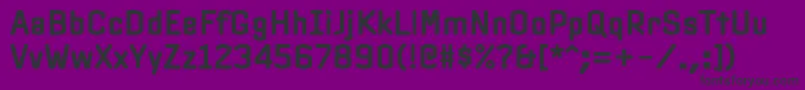 フォントPfinterfaceBold – 紫の背景に黒い文字