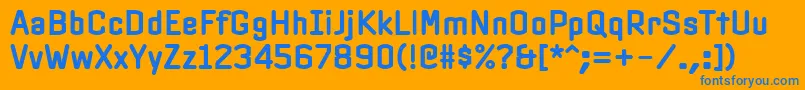 PfinterfaceBold Font – Blue Fonts on Orange Background