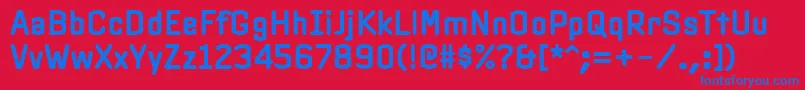 PfinterfaceBold Font – Blue Fonts on Red Background
