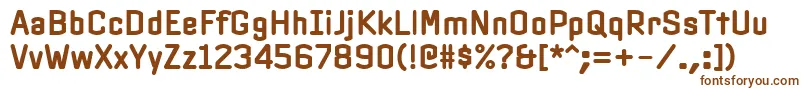 Шрифт PfinterfaceBold – коричневые шрифты на белом фоне