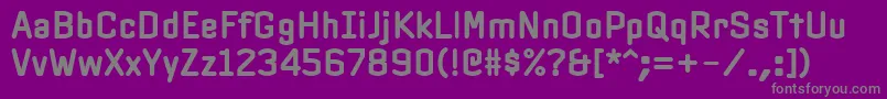 Czcionka PfinterfaceBold – szare czcionki na fioletowym tle