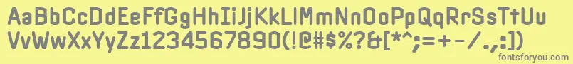 En savoir plus sur la police PfinterfaceBold Police PfinterfaceBold – polices grises sur fond jaune