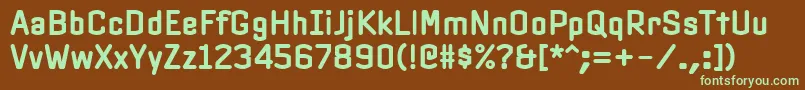 PfinterfaceBold Font – Green Fonts on Brown Background