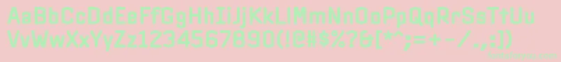 PfinterfaceBold Font – Green Fonts on Pink Background